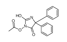 (2,5-dioxo-4,4-diphenyl-imidazolidin-1-yl) acetate Structure