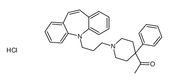 1-[1-(3-benzo[b][1]benzazepin-11-ylpropyl)-4-phenylpiperidin-4-yl]ethanone,hydrochloride Structure