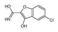 5-Chloro-3-hydroxybenzofuran-2-carboxamide结构式