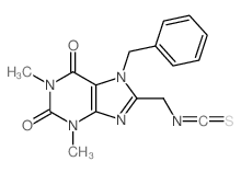 1H-Purine-2,6-dione,3,7-dihydro-8-(isothiocyanatomethyl)-1,3-dimethyl-7-(phenylmethyl)- picture