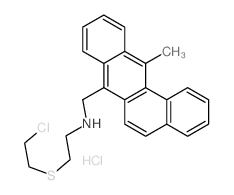 2-(2-chloroethylsulfanyl)-N-[(12-methylbenzo[a]anthracen-7-yl)methyl]ethanamine,hydrochloride Structure