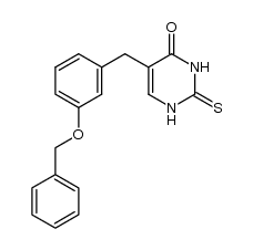 5-(3-benzyloxy-benzyl)-2-thioxo-2,3-dihydro-1H-pyrimidin-4-one结构式