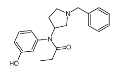 N-(1-benzylpyrrolidin-3-yl)-N-(3-hydroxyphenyl)propanamide structure