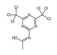 N-[4,6-bis(trichloromethyl)-1,3,5-triazin-2-yl]acetamide结构式