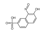 7-hydroxy-8-nitrosonaphthalene-2-sulfonic acid结构式