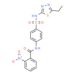 N-(4-(N-(5-ethyl-1,3,4-thiadiazol-2-yl)sulfamoyl)phenyl)-2-nitrobenzamide structure