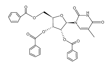 2',3',5'-Tri-O-benzoyl-5-methyluridine Structure