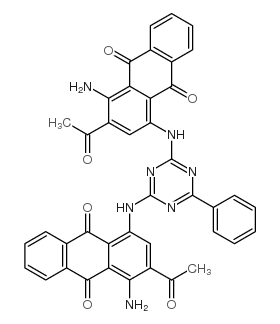 1,1'-[(6-phenyl-1,3,5-triazine-2,4-diyl)diimino]bis[3-acetyl-4-aminoanthraquinone] picture