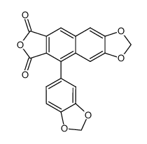 6,7-methylenedioxy-1-(3,4-methylenedioxyphenyl)naphthalene-2,3-dicarboxylic anhydride Structure