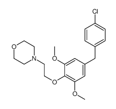 4-[2-[4-[(4-chlorophenyl)methyl]-2,6-dimethoxy-phenoxy]ethyl]morpholin e structure