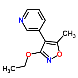 Pyridine, 3-(3-ethoxy-5-methyl-4-isoxazolyl)- (9CI)结构式