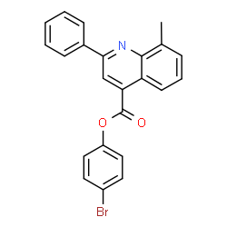 4-bromophenyl 8-methyl-2-phenyl-4-quinolinecarboxylate结构式