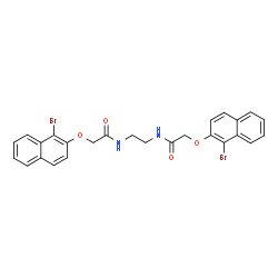 N,N'-1,2-Ethanediylbis{2-[(1-bromo-2-naphthyl)oxy]acetamide}结构式