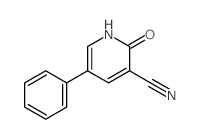 1,2-二氢-2-氧代-5-苯基-3-吡啶甲腈结构式