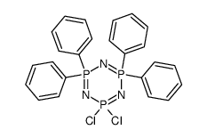 2,2-dichloro-4,4,6,6-tetraphenyl-cyclotriphosphazene Structure