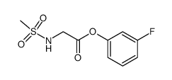 3-fluorophenyl (methylsulfonyl)glycinate结构式