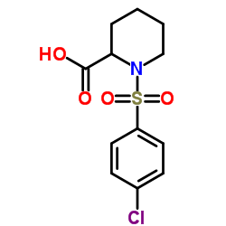 1-(4-CHLORO-BENZENESULFONYL)-PIPERIDINE-2-CARBOXYLIC ACID结构式