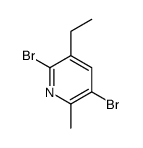 2,5-Dibromo-3-ethyl-6-methylpyridine Structure