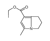 ethyl 3-methyl-6,7-dihydro-5H-pyrrolizine-1-carboxylate结构式