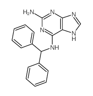 9H-Purine-2,6-diamine,N6-(diphenylmethyl)- Structure