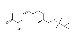 (10S,Z)-11-((tert-butyldimethylsilyl)oxy)-3-hydroxy-6,10-dimethylundec-5-en-2-one Structure