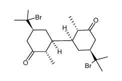 (1S,1'S)-5t,5't'-bis-(α-bromo-isopropyl)-2c,2'c'-dimethyl-(1rH,1'r'H)-bicyclohexyl-3,3'-dione结构式