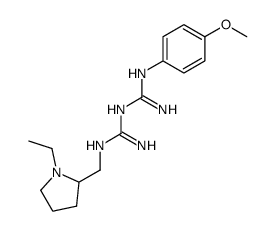 1-[(1-ethyl-2-pyrrolidinyl)methyl]-5-(4-methoxyphenyl)biguanide结构式