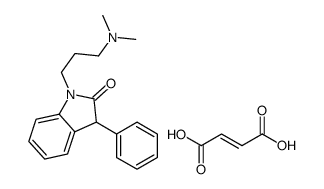 dimethyl-[3-(2-oxo-3-phenyl-3H-indol-1-yl)propyl]azanium,(E)-4-hydroxy-4-oxobut-2-enoate结构式