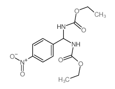 ethyl N-[(ethoxycarbonylamino)-(4-nitrophenyl)methyl]carbamate Structure