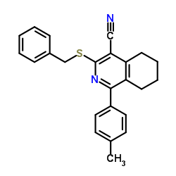 3-(Benzylsulfanyl)-1-(4-methylphenyl)-5,6,7,8-tetrahydro-4-isoquinolinecarbonitrile Structure