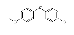 bis(4-methoxy-phenyl)-iodonium cation结构式