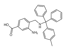 3-Amino-4-{[(diphenyl-p-tolyl-methyl)-amino]-methyl}-benzoic acid结构式