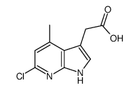 (6-Chloro-4-methyl-1H-pyrrolo[2,3-b]pyridin-3-yl)acetic acid Structure