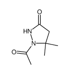 1-acetyl-5,5-dimethyl-pyrazolidin-3-one Structure