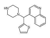 4-[piperazin-1-yl(thiophen-2-yl)methyl]quinoline Structure