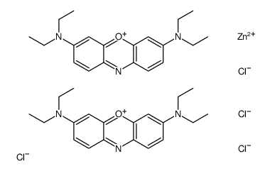 zinc,[7-(diethylamino)phenoxazin-3-ylidene]-diethylazanium,tetrachloride Structure