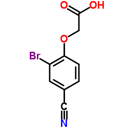 (2-BROMO-4-CYANO-PHENOXY)-ACETIC ACID结构式