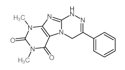 7,9-dimethyl-3-phenyl-1,4-dihydropurino[8,7-c][1,2,4]triazine-6,8-dione结构式