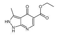 3-METHYL-4-OXO-4,7-DIHYDRO-1H-PYRAZOLO[3,4-B]PYRIDINE-5-CARBOXYLIC ACID ETHYL ESTER structure