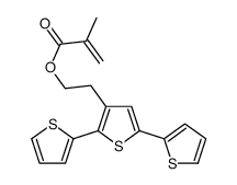 2-(2,5-dithiophen-2-ylthiophen-3-yl)ethyl 2-methylprop-2-enoate结构式