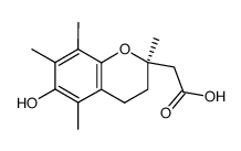 (R)-(+)-3,4-Dihydro-6-hydroxy-2,5,7,8-tetramethyl-2H-1-benzopyran-2-acetic acid Structure