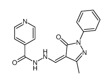 N'-[(E)-(3-methyl-5-oxo-1-phenylpyrazol-4-ylidene)methyl]pyridine-4-carbohydrazide结构式