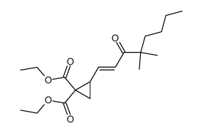 diethyl trans-2-(4,4-dimethyl-3-oxo-1-octenyl)cyclopropane-1,1-dicarboxylate Structure