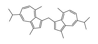 3-[(3,8-dimethyl-5-propan-2-ylazulen-1-yl)methyl]-1,4-dimethyl-7-propan-2-ylazulene结构式