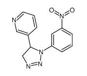 3-[3-(3-nitrophenyl)-4,5-dihydrotriazol-4-yl]pyridine Structure