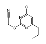 2-(4-chloro-6-propylpyrimidin-2-yl)sulfanylacetonitrile Structure