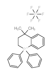 4,4-dimethyl-1,1-diphenyl-1,2,3,4-tetrahydrophosphinolinium hexafluorophosphate结构式