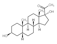 Pregnan-20-one, 3,17-dihydroxy-, (3.beta.,5.beta.)- Structure