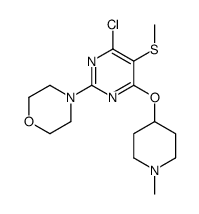 4-[4-chloro-6-(1-methylpiperidin-4-yl)oxy-5-methylsulfanylpyrimidin-2-yl]morpholine结构式