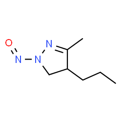 1H-Pyrazole,4,5-dihydro-3-methyl-1-nitroso-4-propyl- structure
